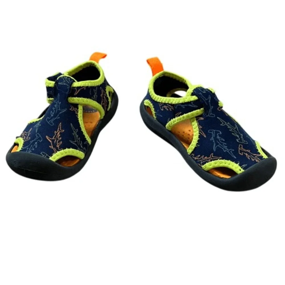 Oshkosh B'Gosh Water Shoes Hammerhead Sharks 5 Blue‎ Yellow Sandals